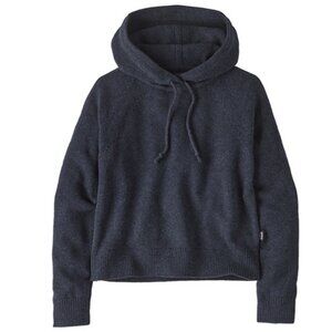 Patagonia Wool-Blend Hooded Pullover Smolder Blue Medium Womens